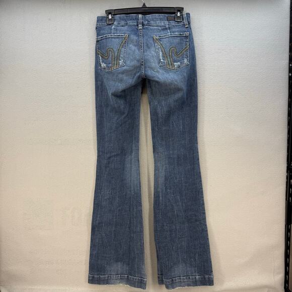 Citizens of Humanity Jeans Women's 26 (2) Blue Ricrac Low Waist Wide Leg Preppy - Picture 2 of 16